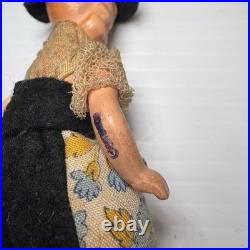 Antique German All Bisque Jointed Dollhouse 4 Collectible Dolls Lot of 5