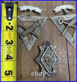 Antique Knight Of Pythias Pins (lot Of 3) All One Price