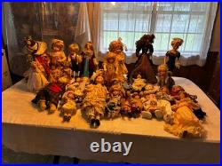 Antique doll collection lot