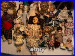 Antique doll collection lot