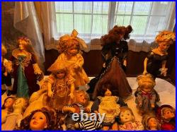 Antique doll collection lot