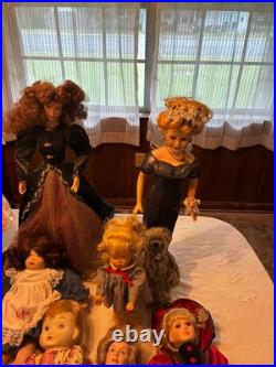 Antique doll collection lot