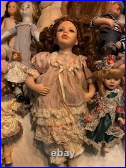 Antique doll collection lot