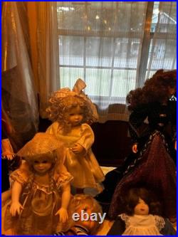Antique doll collection lot