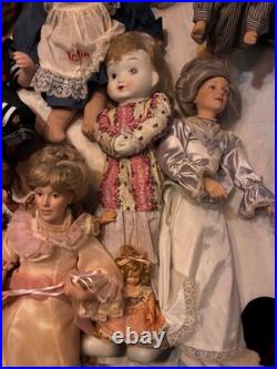 Antique doll collection lot
