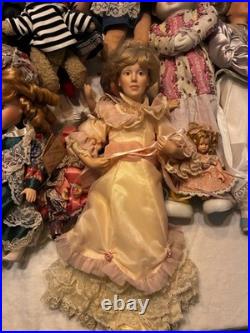 Antique doll collection lot