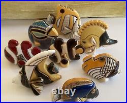 Artesania Rinconada Fish, Lot Of 8, Tropical Fish, Multicolored