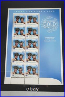 Australian Olympic Gold Medallist 2004 Collection Of 17 Stamp Sheets All Mint
