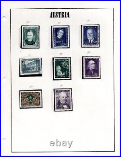 Austria 1934-1952 Collection Of 180 Stamps All Mint In Hingless Mounts