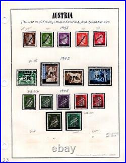 Austria 1934-1952 Collection Of 180 Stamps All Mint In Hingless Mounts