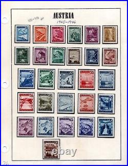 Austria 1934-1952 Collection Of 180 Stamps All Mint In Hingless Mounts