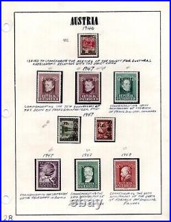 Austria 1934-1952 Collection Of 180 Stamps All Mint In Hingless Mounts