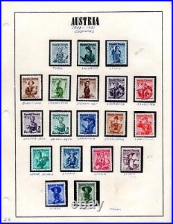 Austria 1934-1952 Collection Of 180 Stamps All Mint In Hingless Mounts