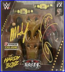Autographed WWE Elite Hardy Boyz Ringside Exclusive Jeff & Matt Hardy 2pk AEW