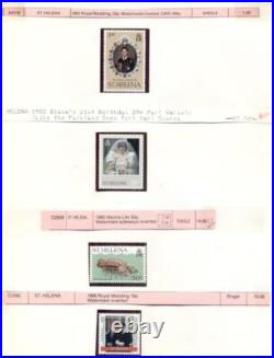 BRITISH AREA ERRORS Collection, 191 Errors & Freaks, all mint, 1980's period