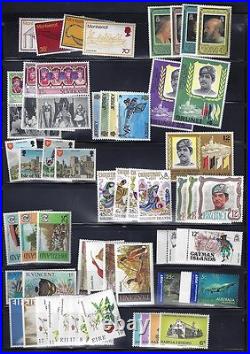 BRITISH COMM 1970's COLLECTION OF MANY HUNDRED MINT NEVER HINGED FROM ALL OVER