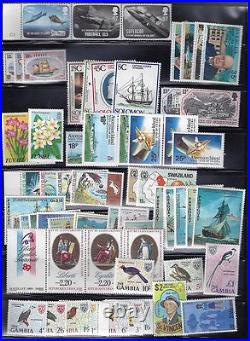 BRITISH COMM 1970's COLLECTION OF MANY HUNDRED MINT NEVER HINGED FROM ALL OVER