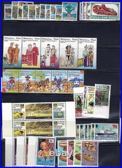 BRITISH COMM 1970's COLLECTION OF MANY HUNDRED MINT NEVER HINGED FROM ALL OVER