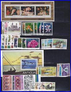 BRITISH COMM 1970's COLLECTION OF MANY HUNDRED MINT NEVER HINGED FROM ALL OVER