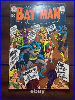Batman #214, 216, 218, 225 LOT OF 4 (1968-1970)