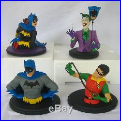 Batman, Robin, Batgirl & Joker DC Classics Mini-bust Set Of 4 All Mint In Box