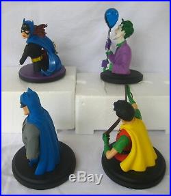 Batman, Robin, Batgirl & Joker DC Classics Mini-bust Set Of 4 All Mint In Box