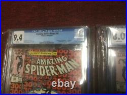 CGC Amazing Spider-man 300 lot of three 6.0,8.0,9.4 ALL WHITE PAGES LOOK