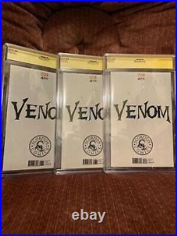 CGC SS 9.8/9.8/9.6 Venom #6 Variant Lot Pack All Signed Mark Bagley