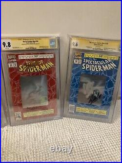CGC SS Spider-Man lot (3). All STAN LEE Signed Holograms. Shows Extremely Well