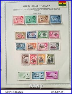 COLLECTION OF GHANA STAMPS from 1957-74 on ALBUM PAGES ALL MINT