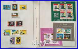 COLLECTION OF GHANA STAMPS from 1957-74 on ALBUM PAGES ALL MINT