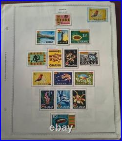 COLLECTION OF GHANA STAMPS from 1957-74 on ALBUM PAGES ALL MINT