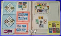 COLLECTION OF GHANA STAMPS from 1957-74 on ALBUM PAGES ALL MINT