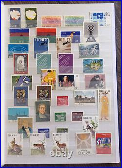 COLLECTION OF IRELAND STAMPS from 1972-1999 in STAMPS STOCK BOOK ALL MNH