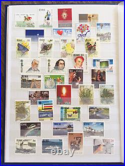 COLLECTION OF IRELAND STAMPS from 1972-1999 in STAMPS STOCK BOOK ALL MNH
