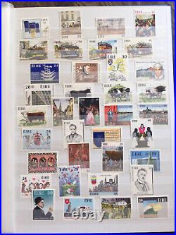 COLLECTION OF IRELAND STAMPS from 1972-1999 in STAMPS STOCK BOOK ALL MNH