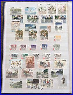 COLLECTION OF IRELAND STAMPS from 1972-1999 in STAMPS STOCK BOOK ALL MNH