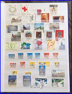 COLLECTION OF IRELAND STAMPS from 1972-1999 in STAMPS STOCK BOOK ALL MNH