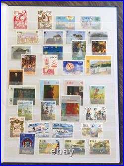 COLLECTION OF IRELAND STAMPS from 1972-1999 in STAMPS STOCK BOOK ALL MNH