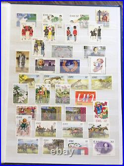 COLLECTION OF IRELAND STAMPS from 1972-1999 in STAMPS STOCK BOOK ALL MNH