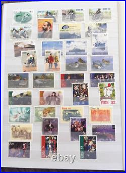 COLLECTION OF IRELAND STAMPS from 1972-1999 in STAMPS STOCK BOOK ALL MNH