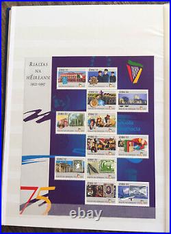 COLLECTION OF IRELAND STAMPS from 1972-1999 in STAMPS STOCK BOOK ALL MNH