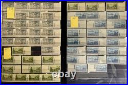 COLLECTION of 950 US COMMEMORATIVE Stamps, ALL PLATE NUMBERS, 1947-1955, All MNH