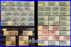 COLLECTION of 950 US COMMEMORATIVE Stamps, ALL PLATE NUMBERS, 1947-1955, All MNH