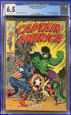 Captain America 100 CGC 7.0 101 CGC 8.0 110 6.5 Own All 3 Silver Age Lot Not 9.8