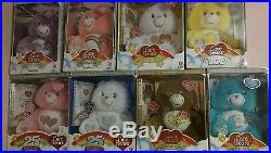 Care Bear Collectible Swarovski crystal eyes set of 8 NIB MINT All never opened