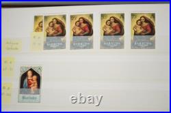 Caribbean Christmas Collection Of 350+ Stamps All Mint Stored In Stock Book