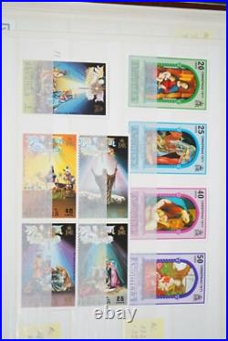 Caribbean Christmas Collection Of 350+ Stamps All Mint Stored In Stock Book