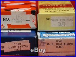 Case Classics 5340 & 6340 set of 6 with boxes-serial #0031-all pristine mint