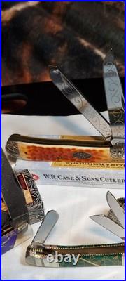 Case Xx lot of 4 Custom Pocket Knives All In N/M Condition